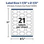 Avery Laser/Inkjet Decorative Edge Waterproof Multipurpose Labels, 2.25"  x 1.125", White, 210/Pack (94061)~#|#~897C80BE-C343-4D64-945014EBDFCB5E94_sc7