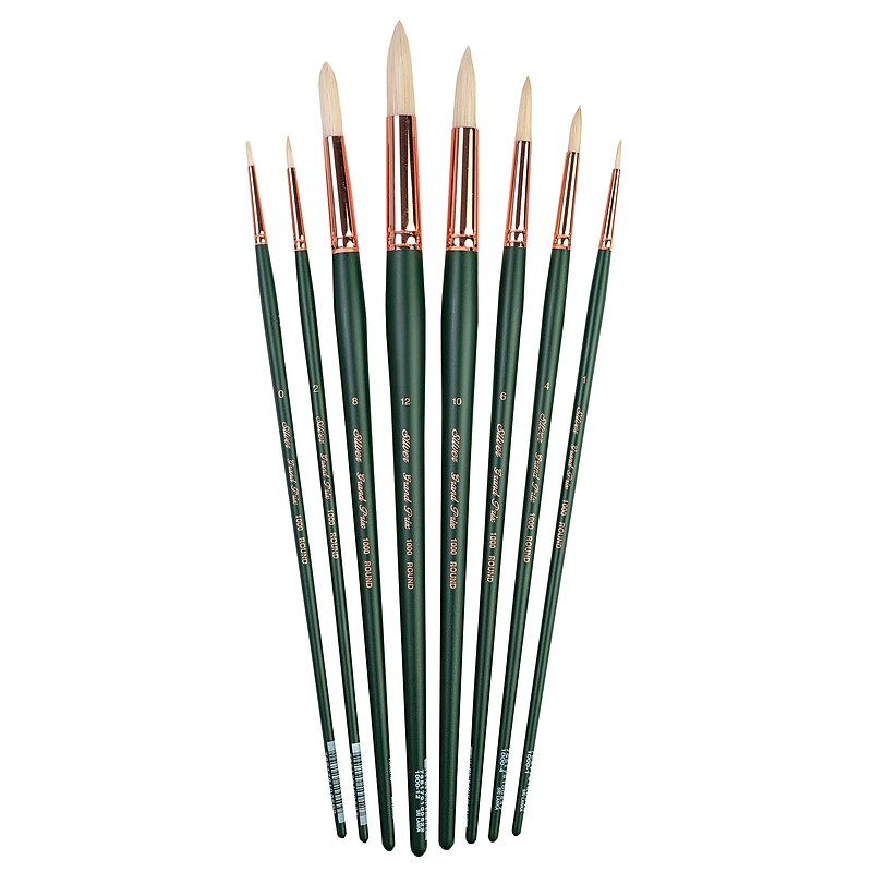 Silver Brush Natural Hog Bristle, Grand Prix All Round Brushes, 8/Pack (SLVGP1060) image 1