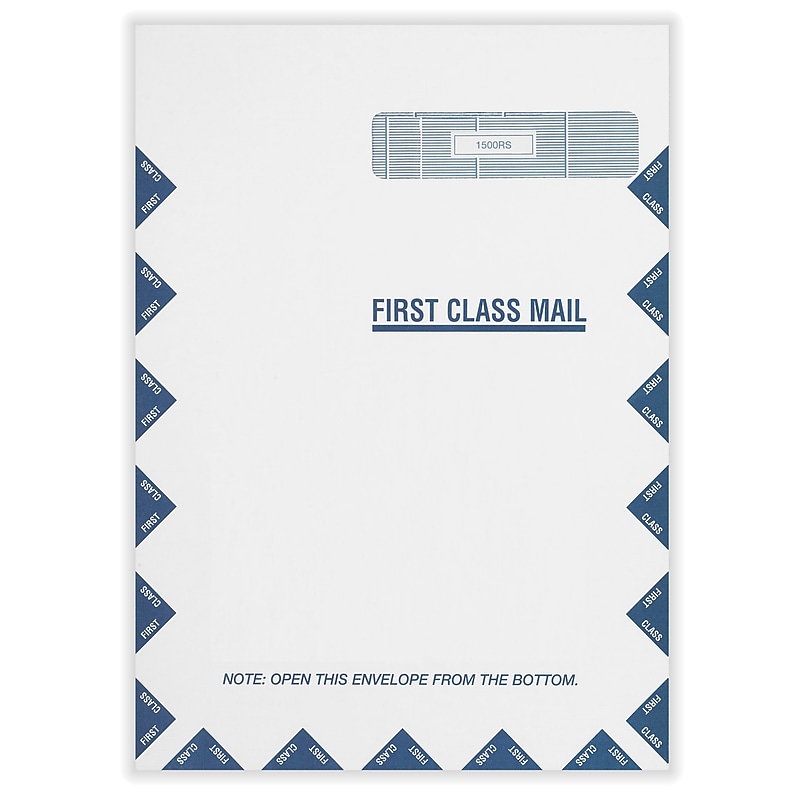 ComplyRight CMS-1500 Self Seal Security Tinted Window Envelope 9" x 12 1/2", White/Blue, 100/Pack (1500RS) image 1
