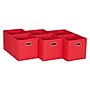 Household Essentials Medium Folding Fabric Storage Bin, 11" x 11"x 11", 23 Qt., Red, 6/Pack (825-1)~#|#~898A0D52-44FD-4F8E-931C4FA9480C83E1_sc7