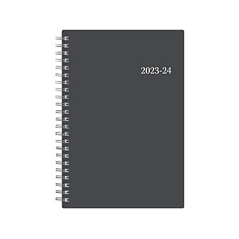 2023-2024 Blue Sky Collegiate 5" x 8" Academic Weekly & Monthly Planner, Gray (100139-A24)