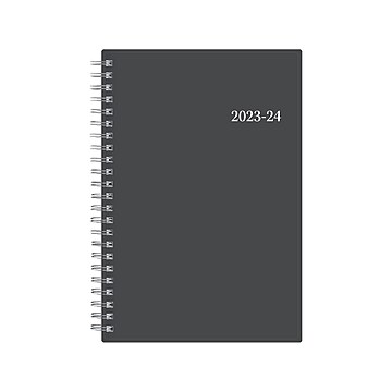 2023-2024 Blue Sky Collegiate 5" x 8" Academic Weekly & Monthly Planner, Gray (100139-A24)