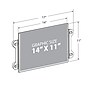 Azar Horizontal Generic Sign Holder, 17" x 11", Wall Mounted, Clear, Acrylic, 2/Pack (106611)~#|#~89916BA7-C563-4C8F-903B34527DF4F20C_sc7