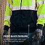 Ergodyne GloWear 8312BK High Visibility Long Sleeve Black Bottom Hooded Zip-Up Sweatshirt, ANSI Type R Class 3, Lime, 4XL~#|#~8998BA3D-3242-423F-8BFB57EE1D3E2FCD_sc7