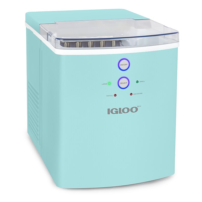 Igloo 33-Pound Automatic Portable Countertop Ice Maker Machine, Aqua (IGLICEB33AQ) image 1