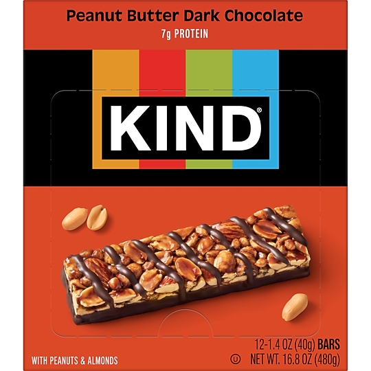 KIND Gluten Free Peanut Butter Dark Chocolate Nut Bar, 1.4 oz., 12 Bars/Box (PHW17256)~#|#~899E0845-5A11-4E70-A883C63746CCC5DF_sc7