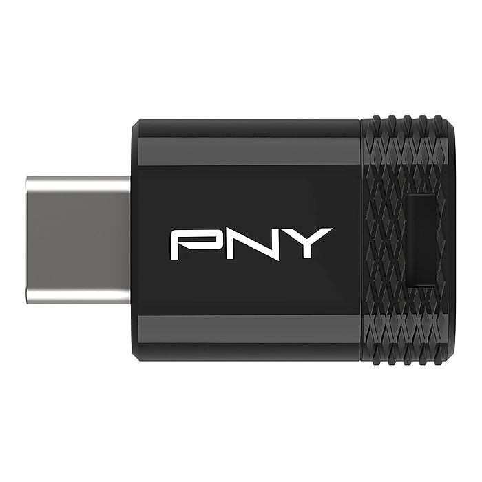 PNY Elite-X Fit 64GB USB 3.2 Type-C Flash Drive, Black (P