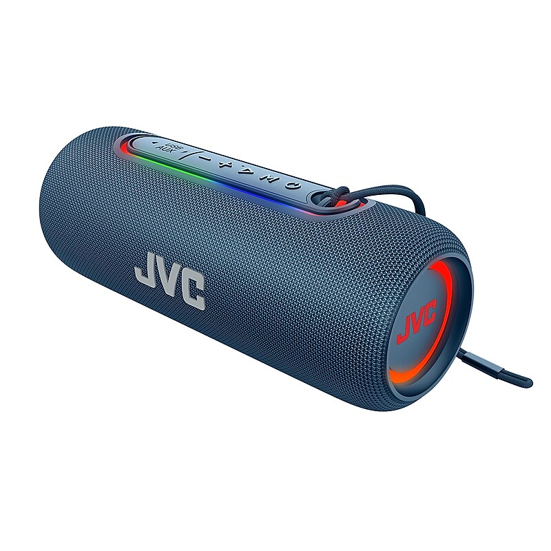 JVC True Wireless Portable Bluetooth Speaker, Water Resistant, Blue (SP-PA5BT) image 1