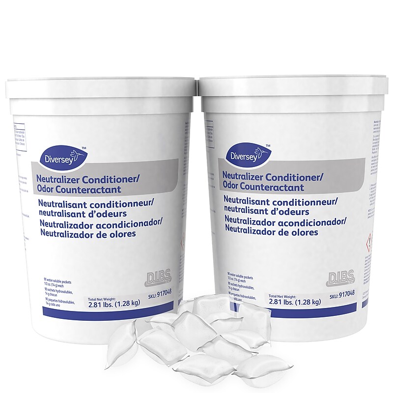 Diversey Floor Conditioner/Odor Counteractant, Powder, . 5 Oz., Packet, 90/Tub, 2/Carton (917048) image 1