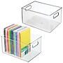 iDESIGN Small Stackable Plastic Storage Bin, Clear, 2/Pack (28169M2)~#|#~89A29514-A65E-4F32-A1F65CF5D27120E3_sc7