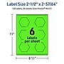 Avery Decorative Edge Multipurpose Labels, 2-1/2" x 2-57/64", Neon Green, 120/Pack (94121)~#|#~89A29908-40EB-49D8-80EC57ED7B6047E1_sc7