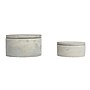Storied Home Round Decorative Cement Storage with Lids (A75500081)~#|#~89A5907C-28E7-47FD-BEFDD7B728DD2DCB_sc7