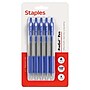Staples ProGel™ Retractable Gel Pen, Extra Fine Point, 0.5mm, Blue Ink, 5/Pack (ST63010M)~#|#~89A7FA3B-2042-407A-884F7F24835318F4_sc7