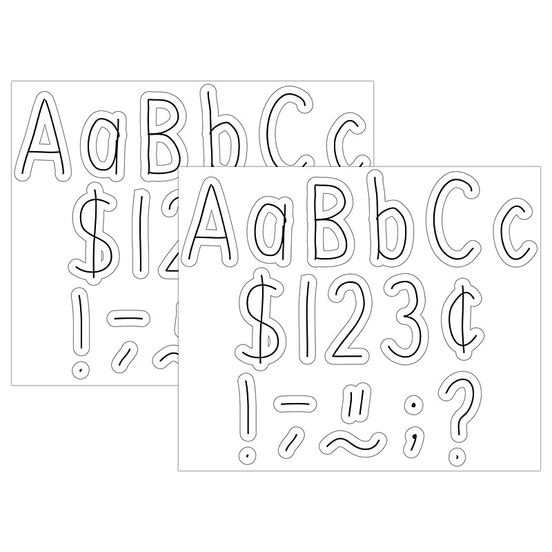 Teacher Created Resources 4" Letters and Numbers, Multicolored, 262/Pack, 2 Packs/Bundle (TCR6623-2) image 1