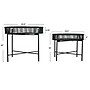 Storied Home Round Bamboo Table Trays on Metal Stands, Black, 2/Set (EC1700)~#|#~89ABC5A7-0F02-45A4-A18A7D786ECEF6F4_sc7
