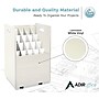 AdirOffice 20-Slot Mobile Roll File, Lockable, 24.75"H x 15.25"W x 13.25"D, White (624-WHI-KIT1)~#|#~89AC6B34-BA25-49EA-9777CCC3A2E89B49_sc7