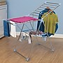 Household Essentials Gullwing Folding Clothes Drying Rack with Stainless Steel Frame, Silver/Blue (HH5022)~#|#~89ACABFE-2726-4CA7-A41023C35AFB3EE1_sc7