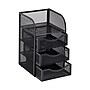 Mind Reader 4-Compartment Metal Desk Organizer, Black (MESHMINI-BLK)~#|#~89AF1613-D372-4B39-800BAEDC17190F57_sc7