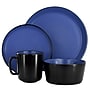Elama Bacarra Stoneware Dinnerware Set, Black/Blue, 16 Piece~#|#~89B0A3AF-B1A8-4E76-A91B4CF10706A5AE_sc7