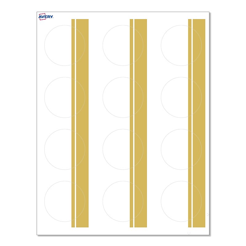 Avery Double-Dipped Gold Edge Matte Blank Card, White, 120/Pack (S00-D22) image 1
