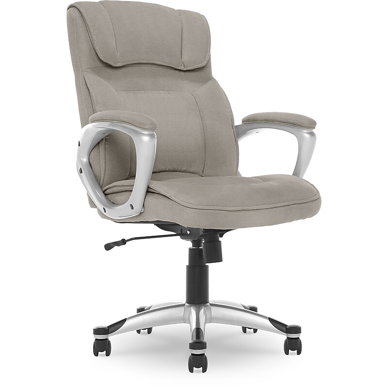 Serta Cyrus Ergonomic Fabric Swivel Executive Chair, Glacial Gray (47910) image 1