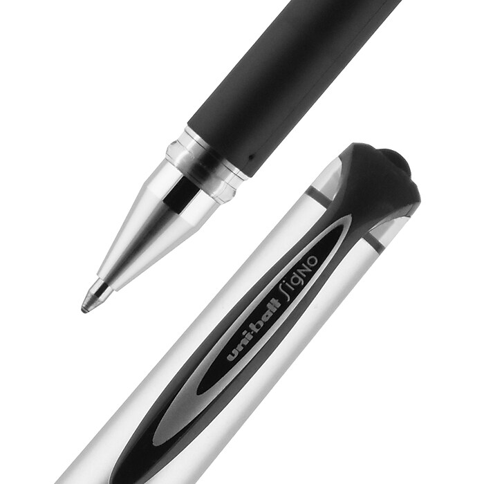 Recambios De Tinta Uni-ball Impact 207 - Negro, Punta Gruesa 1.0 Mm, Pack De 6 Unidades