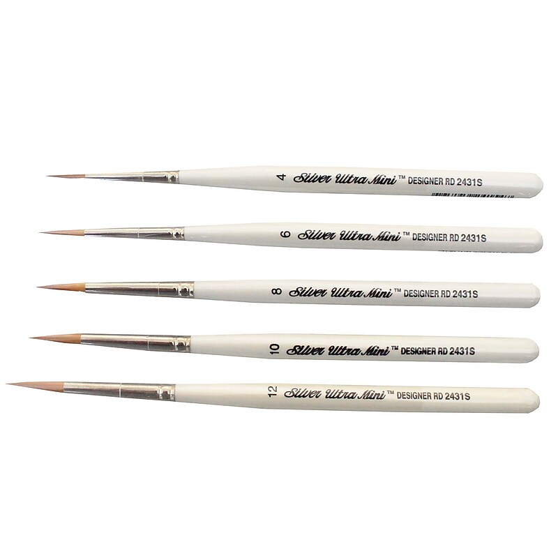 Silver Brush Synthetic Taklon Round Brush, 7/Pack (SLVUM2491) image 1