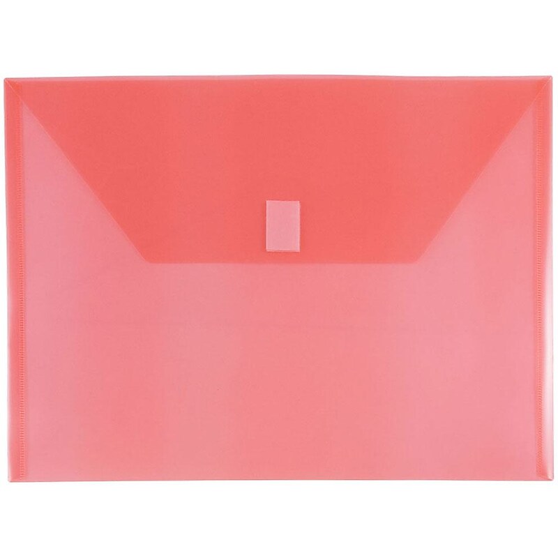 JAM Paper Premium Plastic Document File, Letter, Red, 3/Pack (218V0REX3) image 1