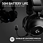 Logitech PRO X 2 LIGHTSPEED Wireless Bluetooth Stereo Gaming Over-the-Ear Headset, 3.5mm, Black (981-001262)~#|#~89BF4D76-1EB3-4B12-AB1ACD4D5E93A564_sc7