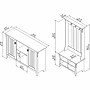 Bush Furniture Salinas Entryway Storage Set with Hall Tree, Shoe Bench and Accent Cabinet, Antique White (SAL008AW)~#|#~89BF76AF-6B7E-420C-86A3CC88A116269E_sc7