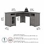 Bush Furniture Cabot 60"W Wood L-Shaped Computer Desk, Modern Gray (WC31330K)~#|#~89BFC87D-6DD5-4C1A-952E4A9099D9DDE5_sc7