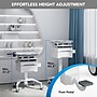 Mount-It! MedHub Mobile Medical Cart Workstation with Drawers, Tablet Arm, and Locking Caster Wheels, White/Grey (MI-16028)~#|#~89C250A8-59FA-4C4C-A23988D0F32C1C4E_sc7