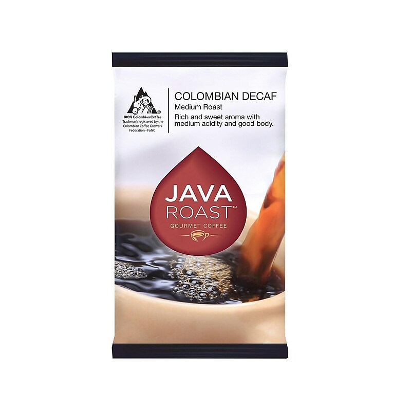 Java Roast Gourmet Decaf Coffee Fraction Pack, Medium Roast, 1.25 oz., 42/Carton (325403) image 1