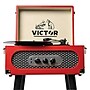 Victor Andover Dual-Bluetooth Belt-Drive 5-in-1 Suitcase-Style Record Player with Legs, Red (VWRP-3200-RD)~#|#~89C5FF0C-AE39-4EF4-93E43507C9AEAEFC_sc7