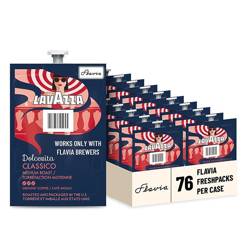 Lavazza Dolcevita Classico Coffee Flavia Freshpacks, Medium Roast, 76/Carton (MDR01040) image 1