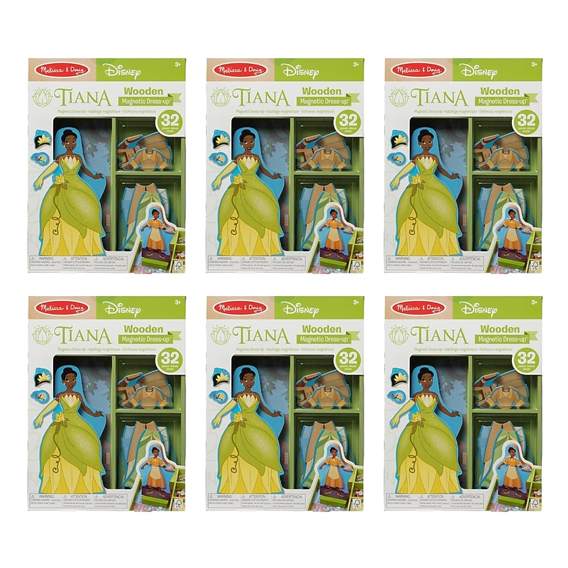 Melissa & Doug Disney Magnetic Dress Up Tiana Playset, Multicolored, 6/Pack (51289-CASE) image 1