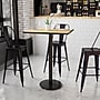 Flash Furniture 30" Square Laminate Table Top with 18'' Round Bar-Height Table Base, Natural (XUNT3030TR18B)~#|#~89D186B1-F22C-495C-9D7E5B3819ADC692_sc7