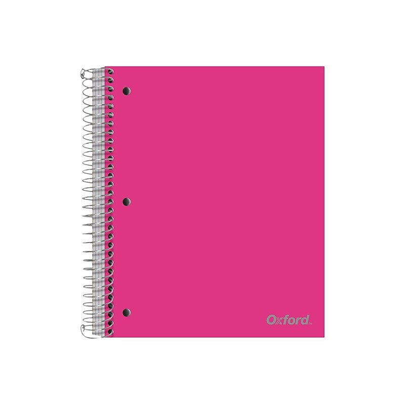 Oxford 5-Subject Notebooks, 8.5" x 11", College Ruled, 200 Sheets, Assorted Colors (10588) image 1
