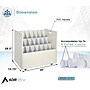 AdirOffice 21-Slot Mobile Roll File, Lockable, 28.5"H x 30"W x 15.75"D, White (625-WHI-KIT1)~#|#~89E2C455-EC13-4B4C-B674B29372F873EC_sc7