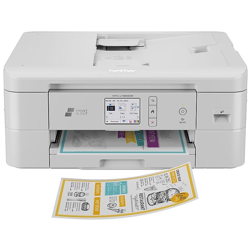 Brother Print & Cut MFC-J1800DW Wireless Color Inkjet Printer, All-In-One, Print, Scan, Copy, Fax image 1