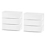 Iris Stackable Wide Chest, 3 Drawer, White, 2/Pack (540012)~#|#~89EA2D3E-54CA-4688-B595820C02CD0DD3_sc7