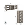 Bush Furniture Homestead TV Stand with 4-Shelf Bookcases, Screens up to 70", Driftwood Gray (HOT012DG)~#|#~89EA7DC2-270F-4B9E-BC44DB9469201D43_sc7