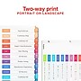 Staples Customizable Table of Contents Monthly Dividers, 12-Tabs, Multicolor (ST62967)~#|#~89ED9A4B-C6A2-4A75-84D843FE6A59F143_sc7