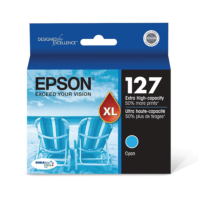 Epson T127 Cyan Extra High Yield Ink   Cartridge image 1