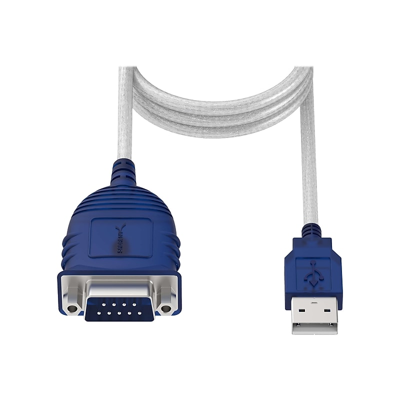 Sabrent 1' USB A to Serial Cable, Silver (CB-DB9P) image 1