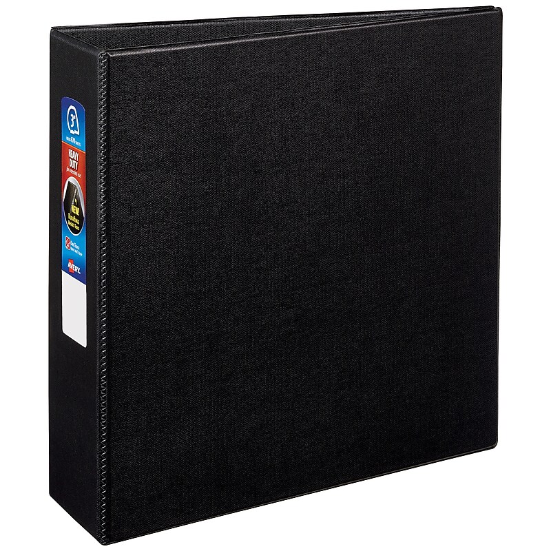 Avery Heavy Duty 3" 3-Ring Non-View Binders, D-Ring, Black (79-983) image 1