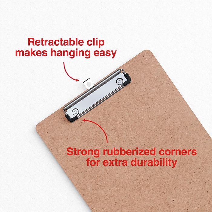 CABC 84cm x 59cmの厚さ1mmくらいの厚紙をお飾りいただく額 Staples® Hardboard Clipboard, Letter Size, Natural Brown (ST44292