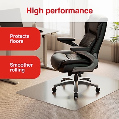 Staples Carpet Chair Mat, 46″ x 60″, Designed for Low-Pile Carpet, Clear Polycarbonate (ST63677) Sansujyuku sansujyuku.com
