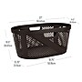 Mind Reader 10.57-Gallon Laundry Basket with Handles, Plastic, Brown, 2/Set (2HHAMP40-BRN)~#|#~8A024473-64D0-487B-A5C4C20BAC46C7AD_sc7