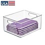 iDESIGN Small Stackable Plastic Storage Bin with Handles, Clear (63898)~#|#~8A028D61-5600-4A5E-8181CEC2ED06D40F_sc7